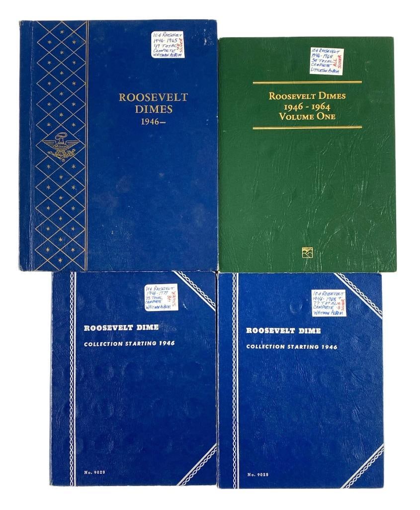 Group of 4 Complete Roosevelt Dimes Albums (1 of 5)