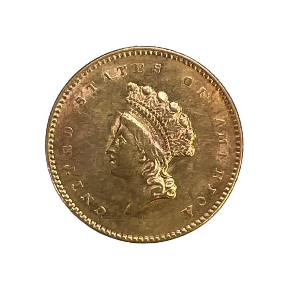 1854 US $1.00 Type 2 Gold Indian Princess (1 of 2)