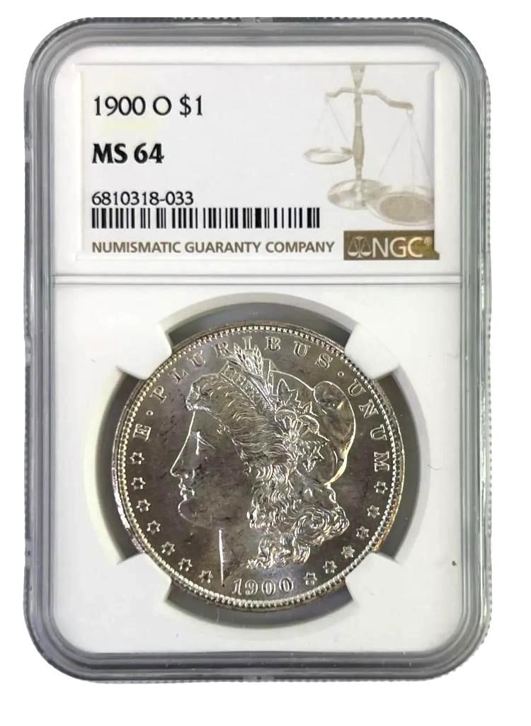 1900 O US Morgan Silver Dollar NGC MS64 (1 of 2)