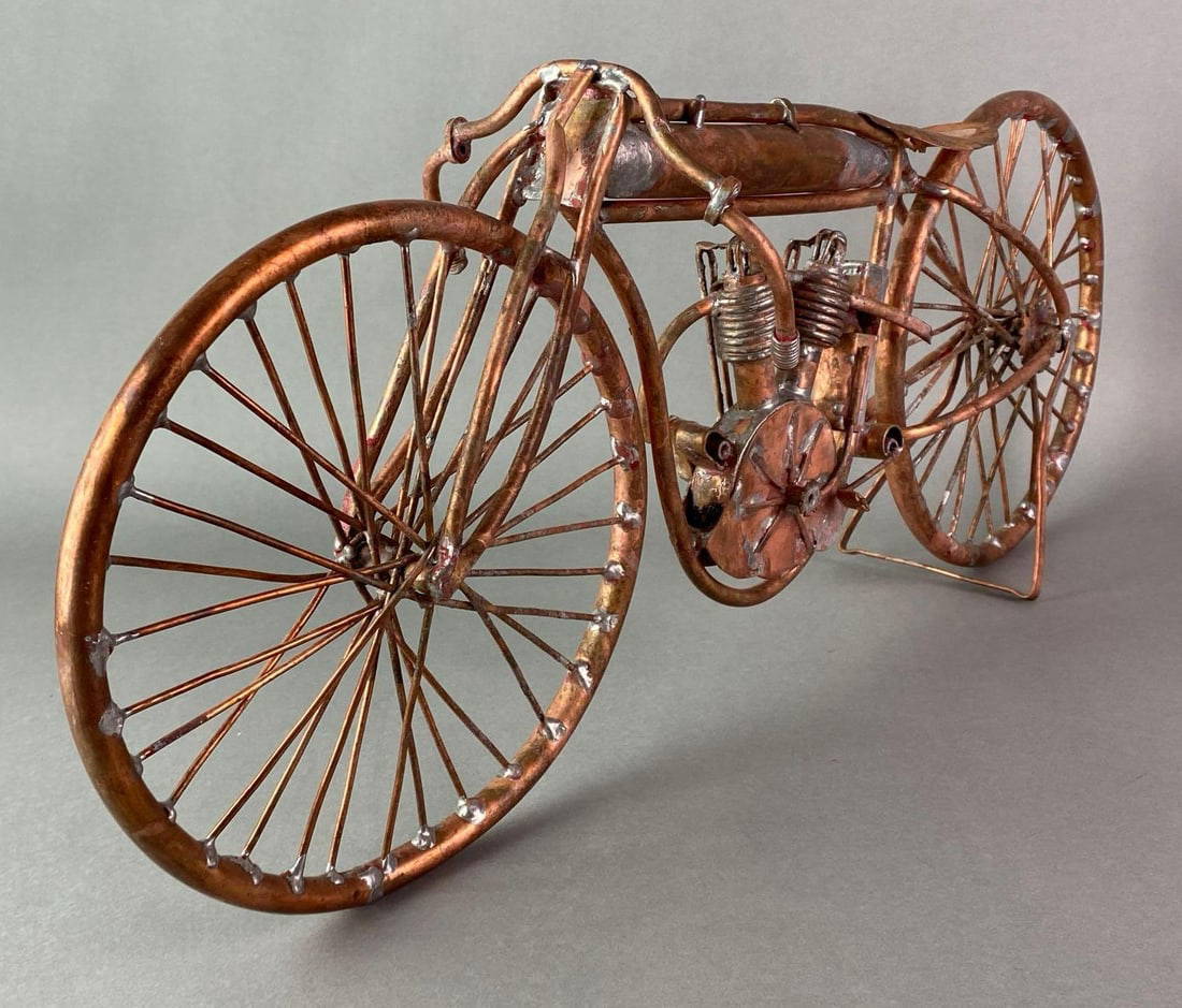 Dave Ohrt Original Copper Motorcycle Sculpture Auction
