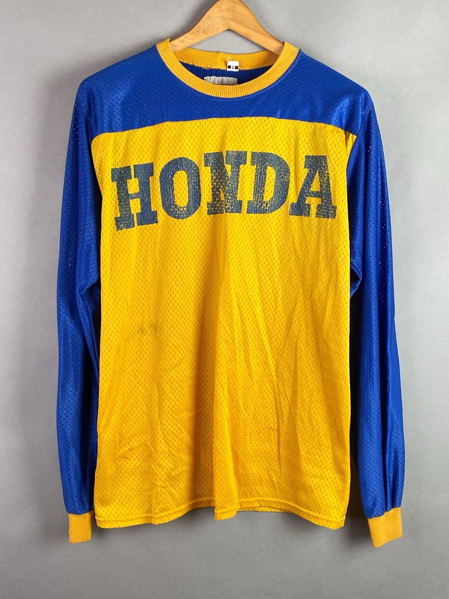 Honda Yellow and Blue Motocross Riding Jersey (1 of 5)
