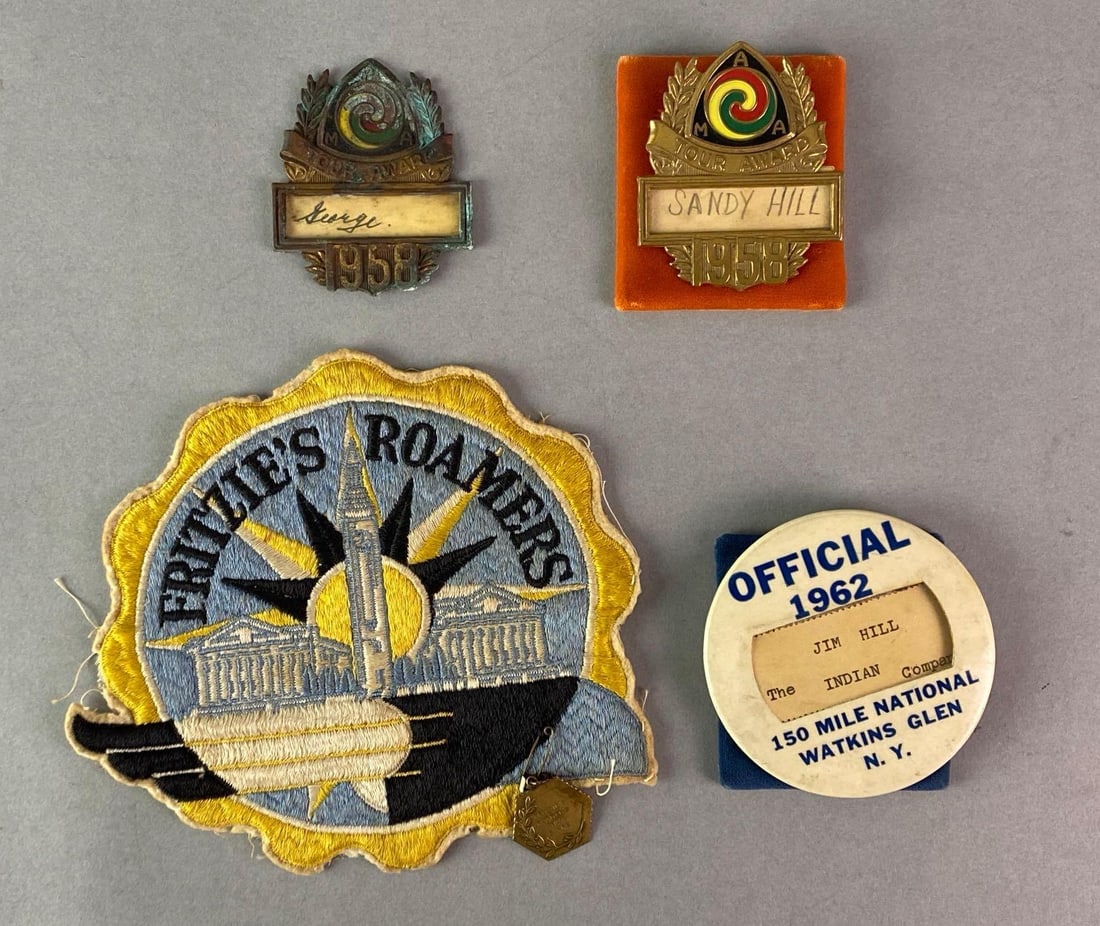 Group of Vintage Motorcycle Badges and Patches (1 of 2)