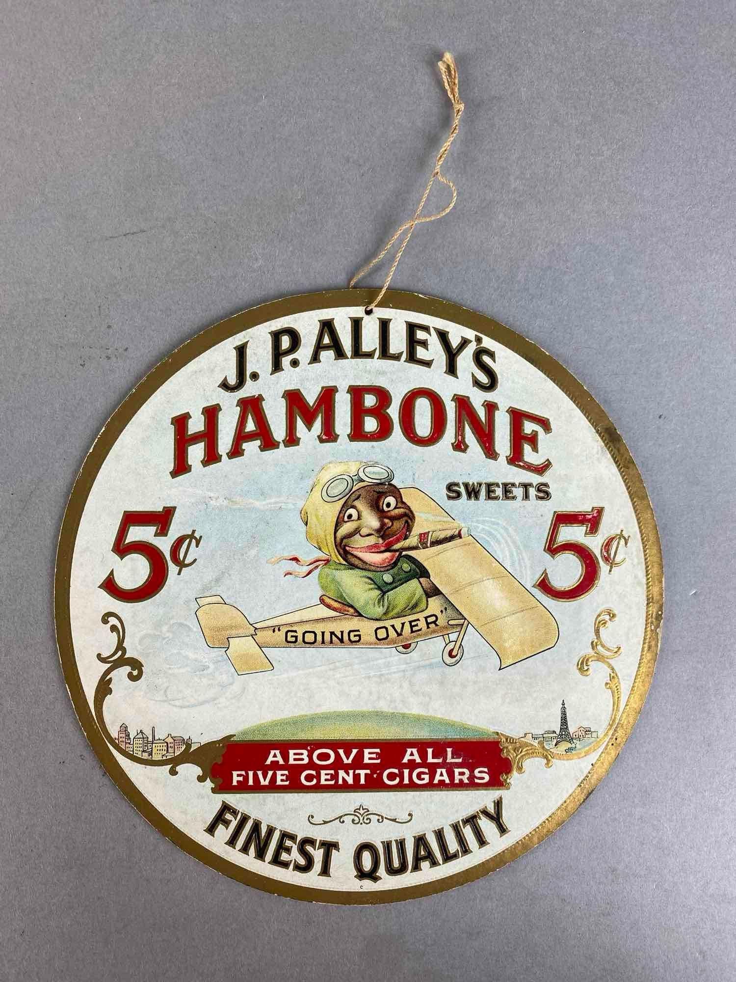 J.P. Alleys Hambone $.05 Cigar Advertising Decoration (1 of 2)