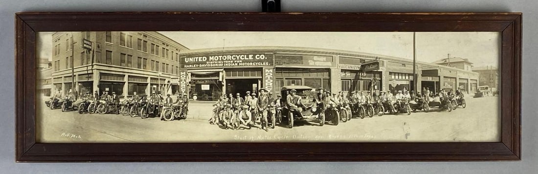 1923 El Paso Texas Motorcycle Outing Panoramic Photograph (1 of 7)