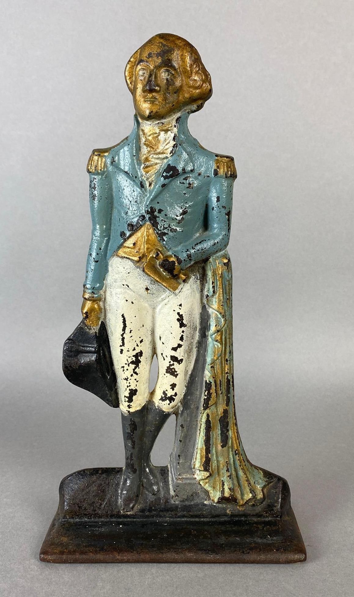 Cast Iron Painted George Washington Doorstop (1 of 7)
