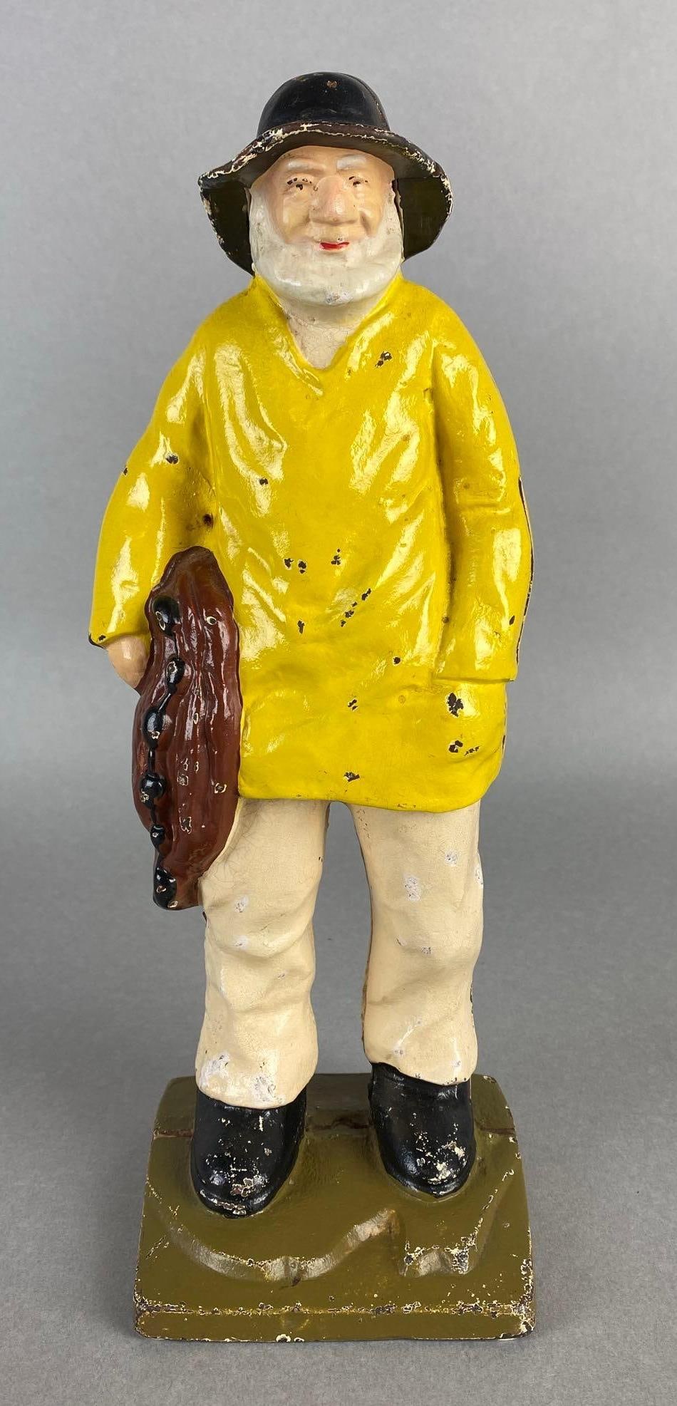 Cast Iron Old Fisherman Doorstop (1 of 7)