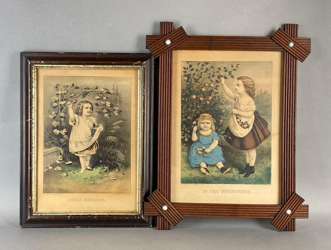 Group of 2 Currier and Ives Lithograph Prints (1 of 6)