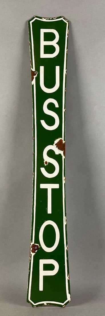 Bus Stop Indicator Porcelain Sign (1 of 4)