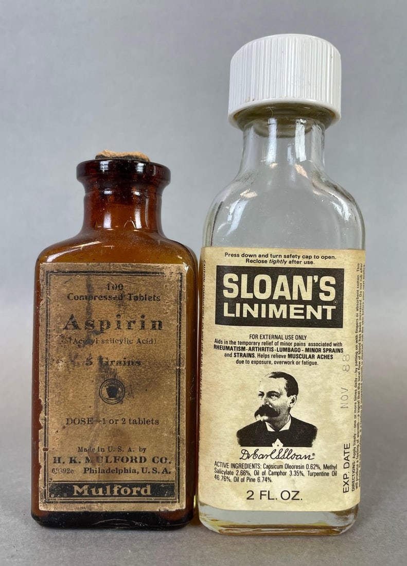 Group of 2 Glass Medicine Bottles (1 of 4)