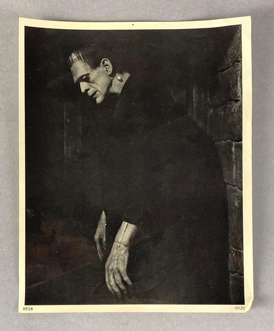 Boris Karloff as Frankenstein 8x10 Photograph: Some creases throughout, measures 8 x 10 inches