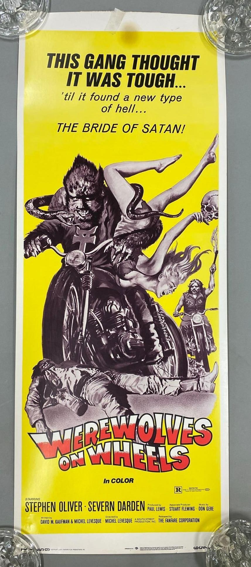1971 Werewolves on Wheels Movie Poster (1 of 3)