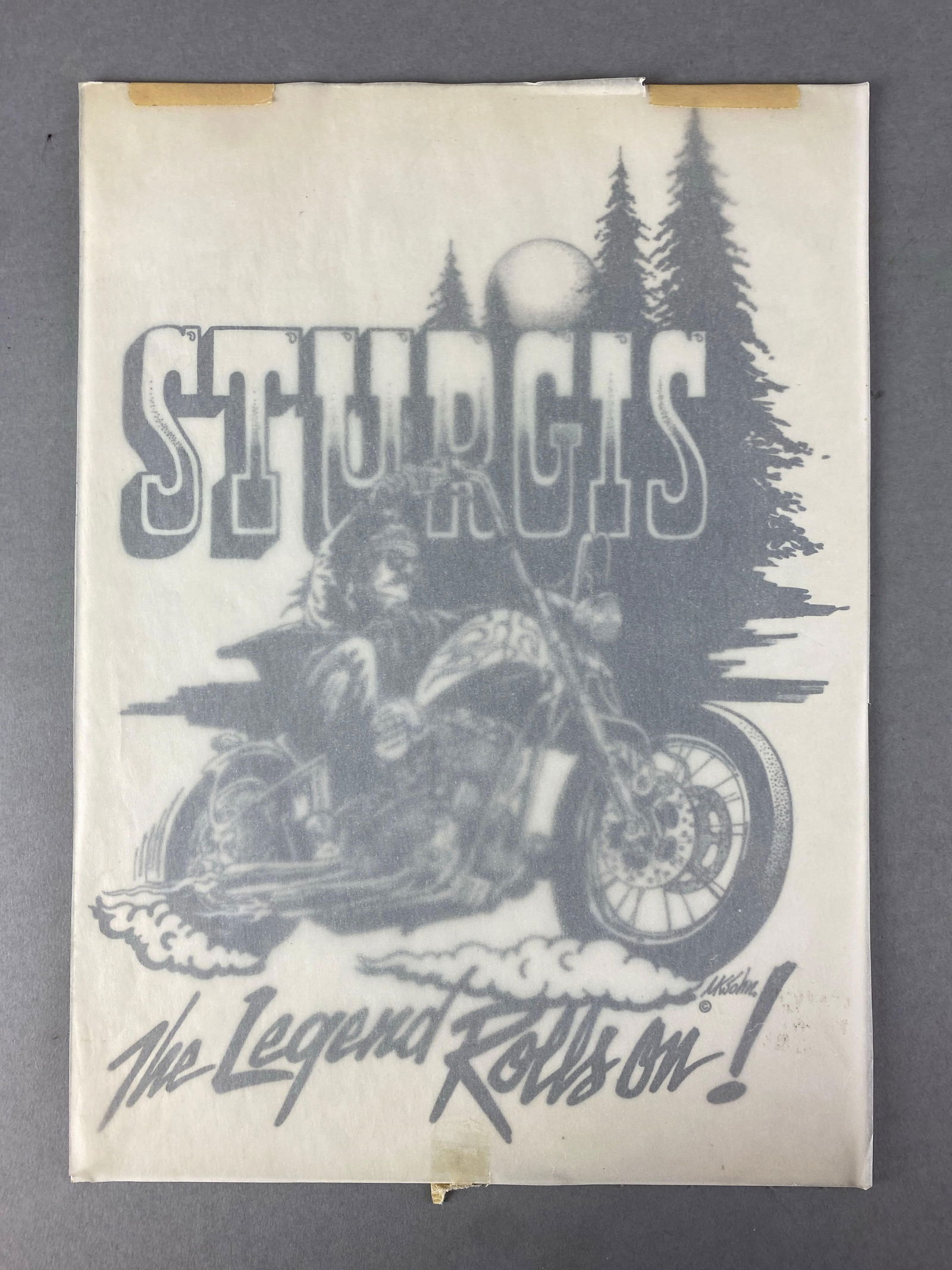 Sturgis The Legend Rolls On MK John Signed Artwork (1 of 2)