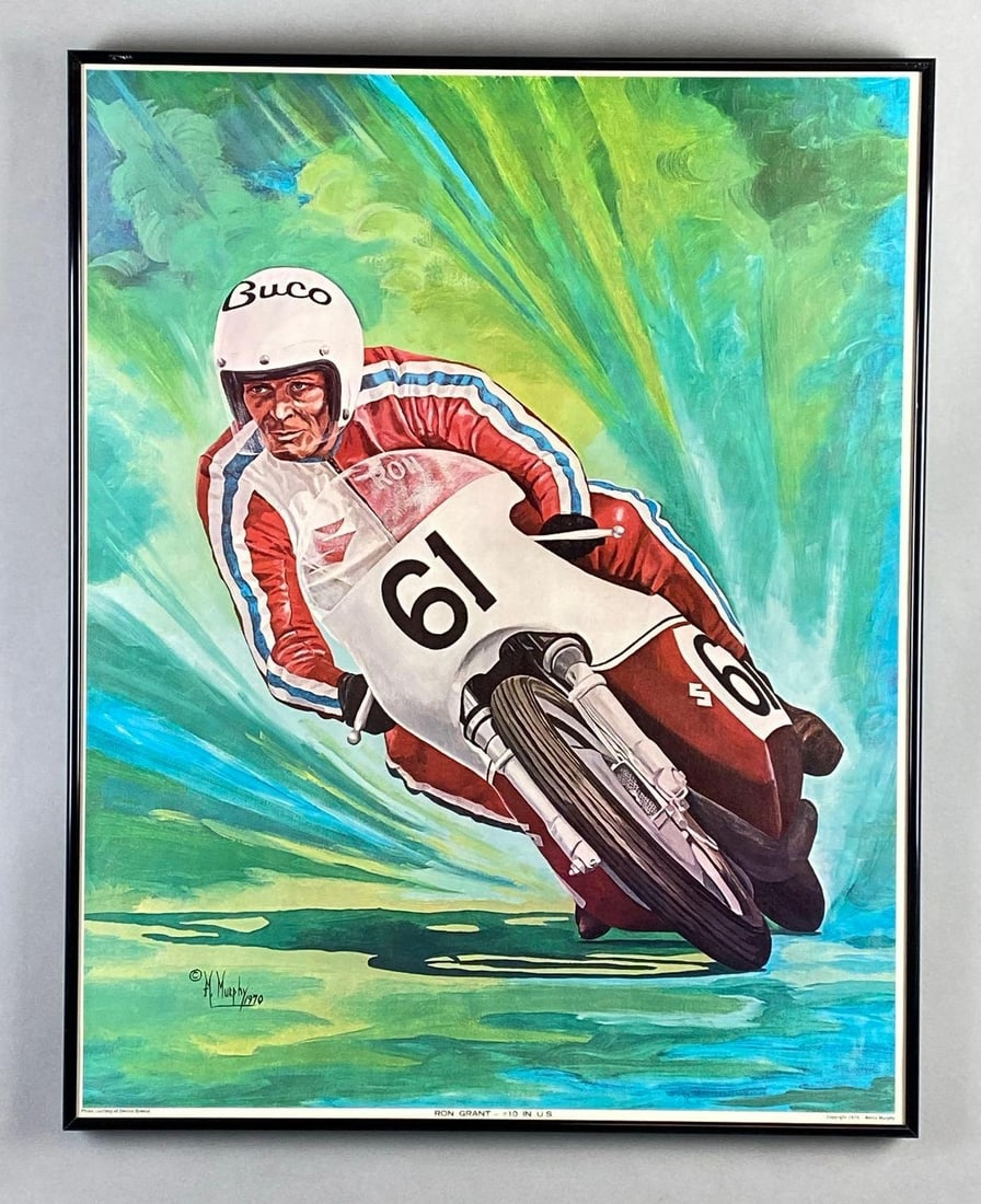 1970 Melva Murphy Ron Grant - #10 US Lithograph Motorcycle Poster (1 of 6)