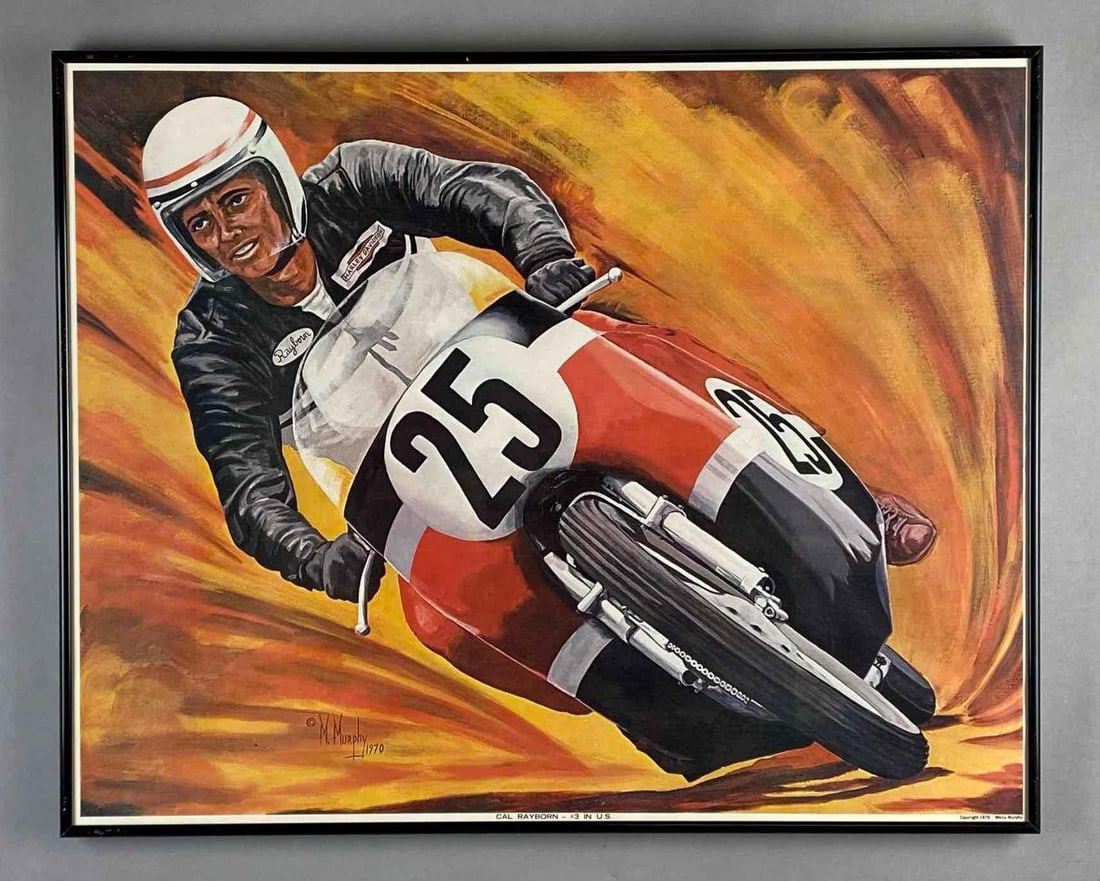 1970 Melva Murphy Carl Rayborn - #3 in US Lithograph Motorcycle Poster (1 of 5)