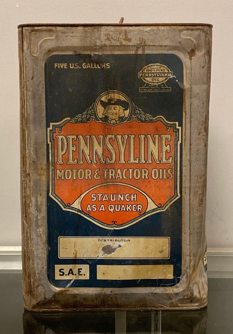 Pennsyline Motor and Tractor Oils Advertising Canister (1 of 5)