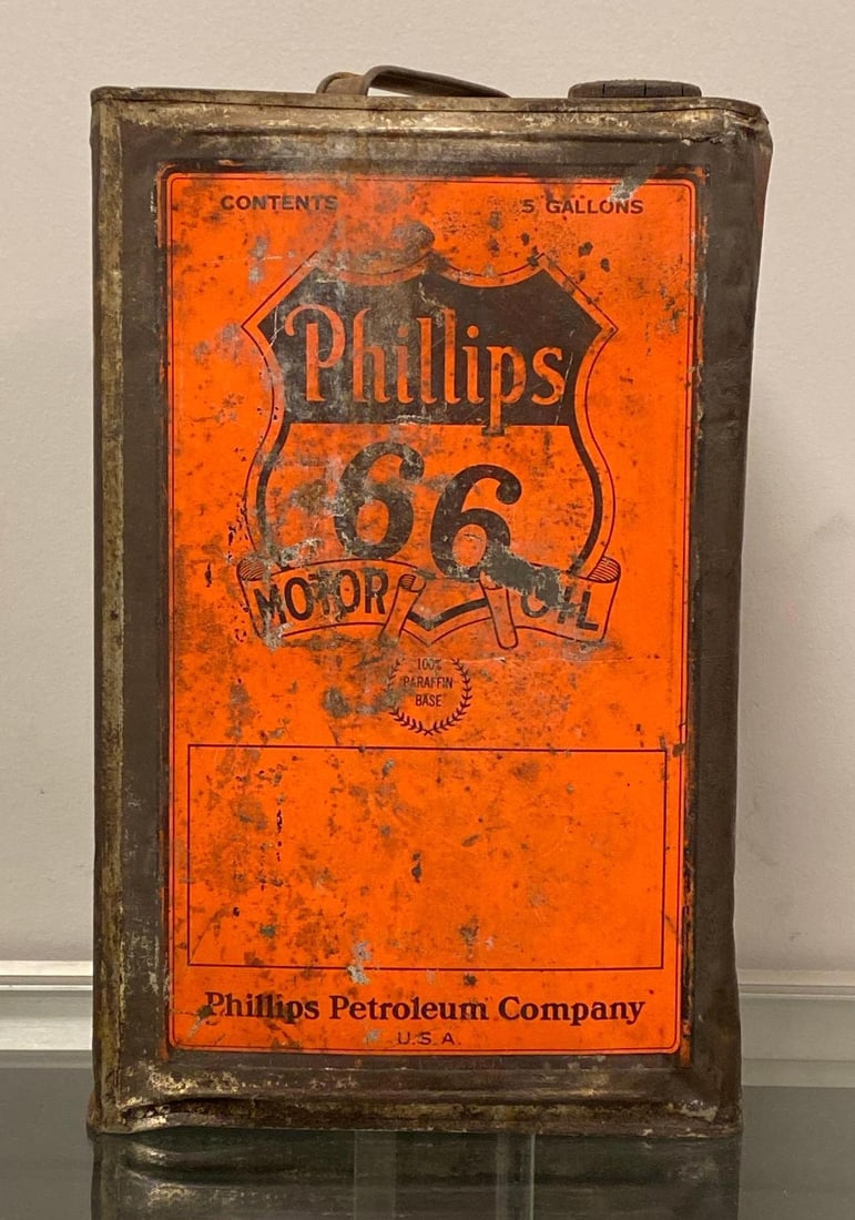 Phillips Petroleum Co. Phillips 66 Motor Oil Advertising Canister (1 of 5)