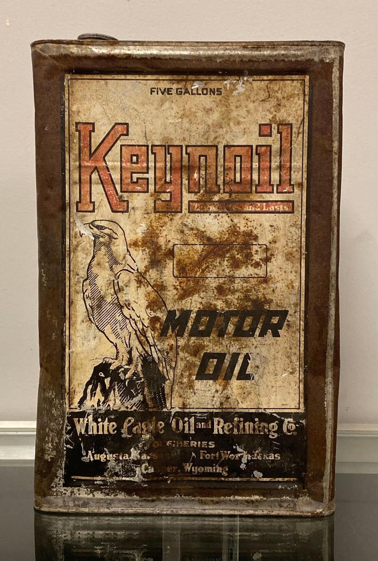 White Eagle Keynoil Motor Oil Advertising Canister (1 of 5)