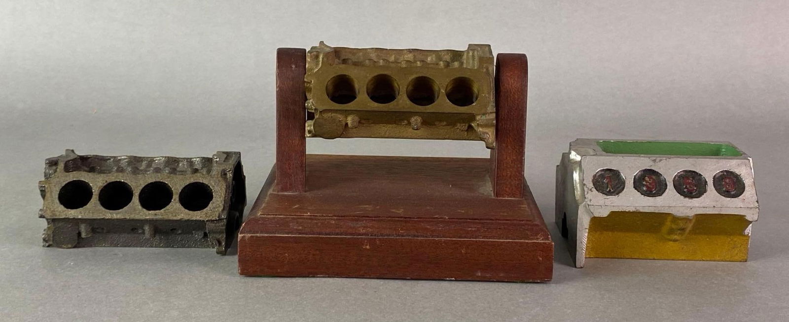 Group of 3 Ford V-Engine Cast Metal Paperweights (1 of 4)