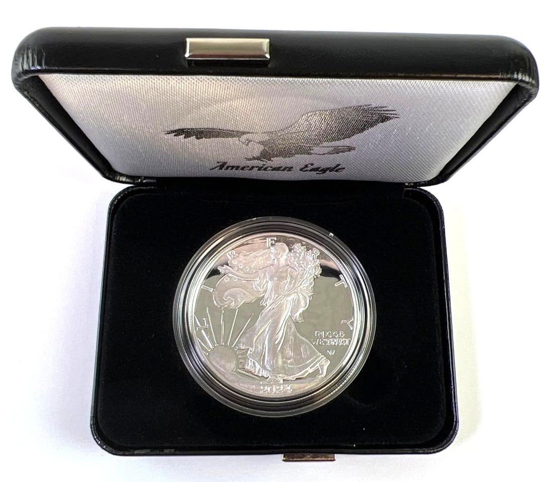 2024 US Mint Proof Silver Eagle in Box with Papers (1 of 4)