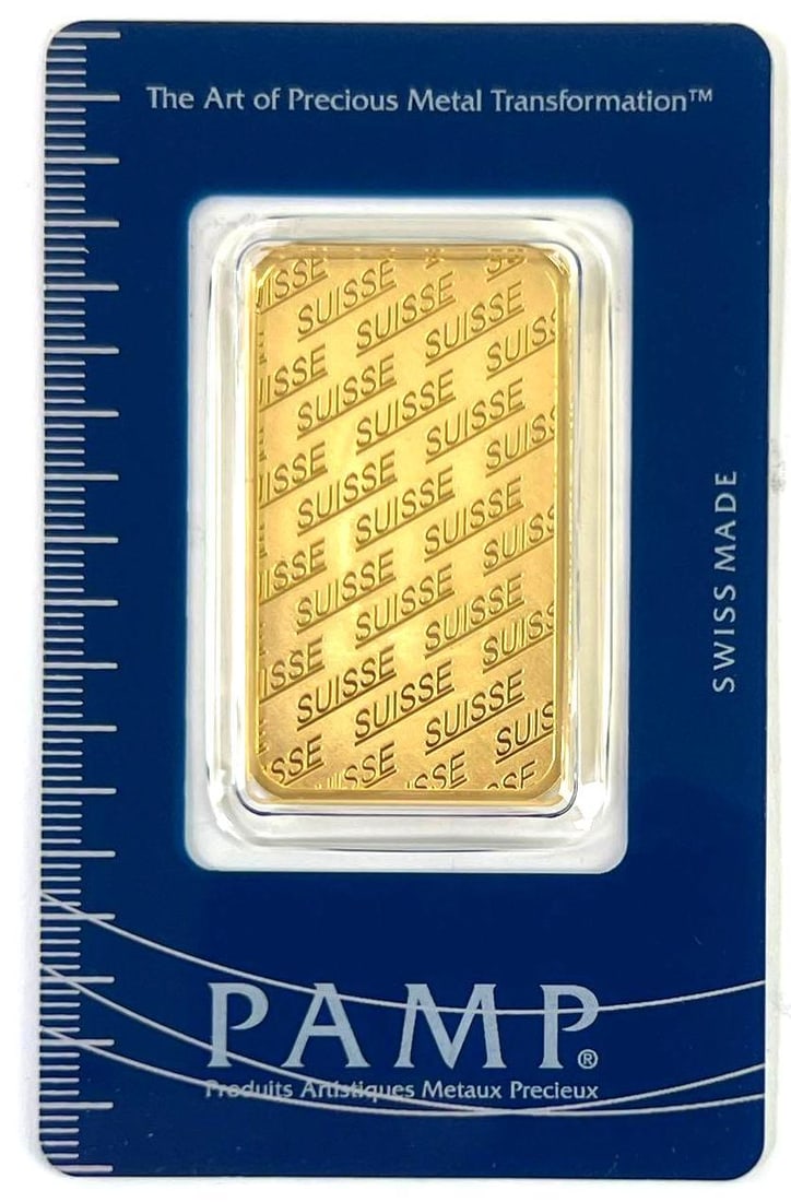 Pamp Suisse 1 oz .9999 Fine Gold Bar in Assay Sealed (1 of 2)