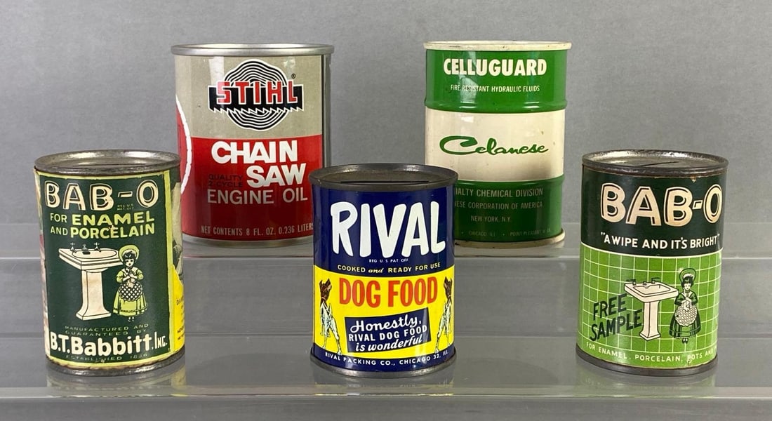 Group of 5 Miniature Advertising Can Coin Banks (1 of 4)