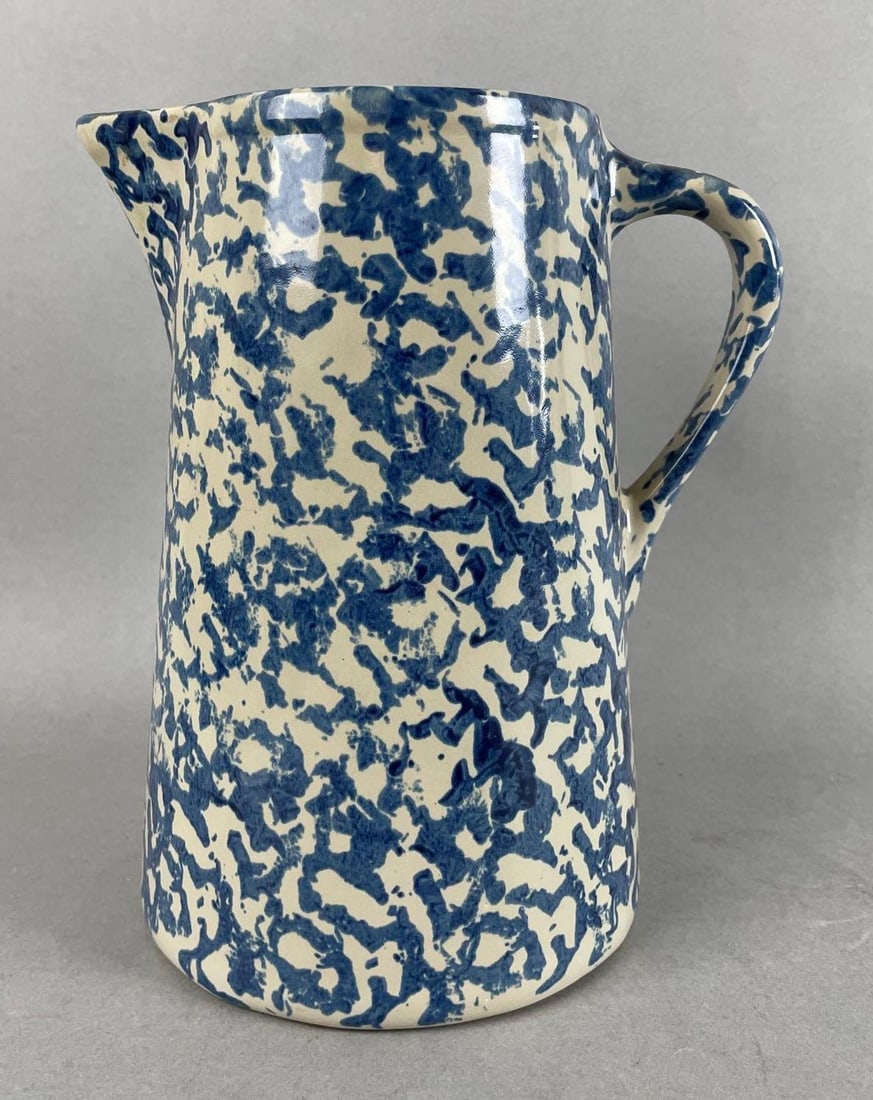 SVPNT Blue Spongeware Pitcher (1 of 6)