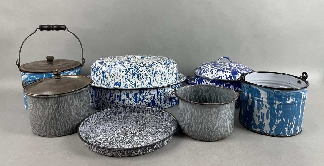 Group of Enamelware Pots and More (1 of 3)