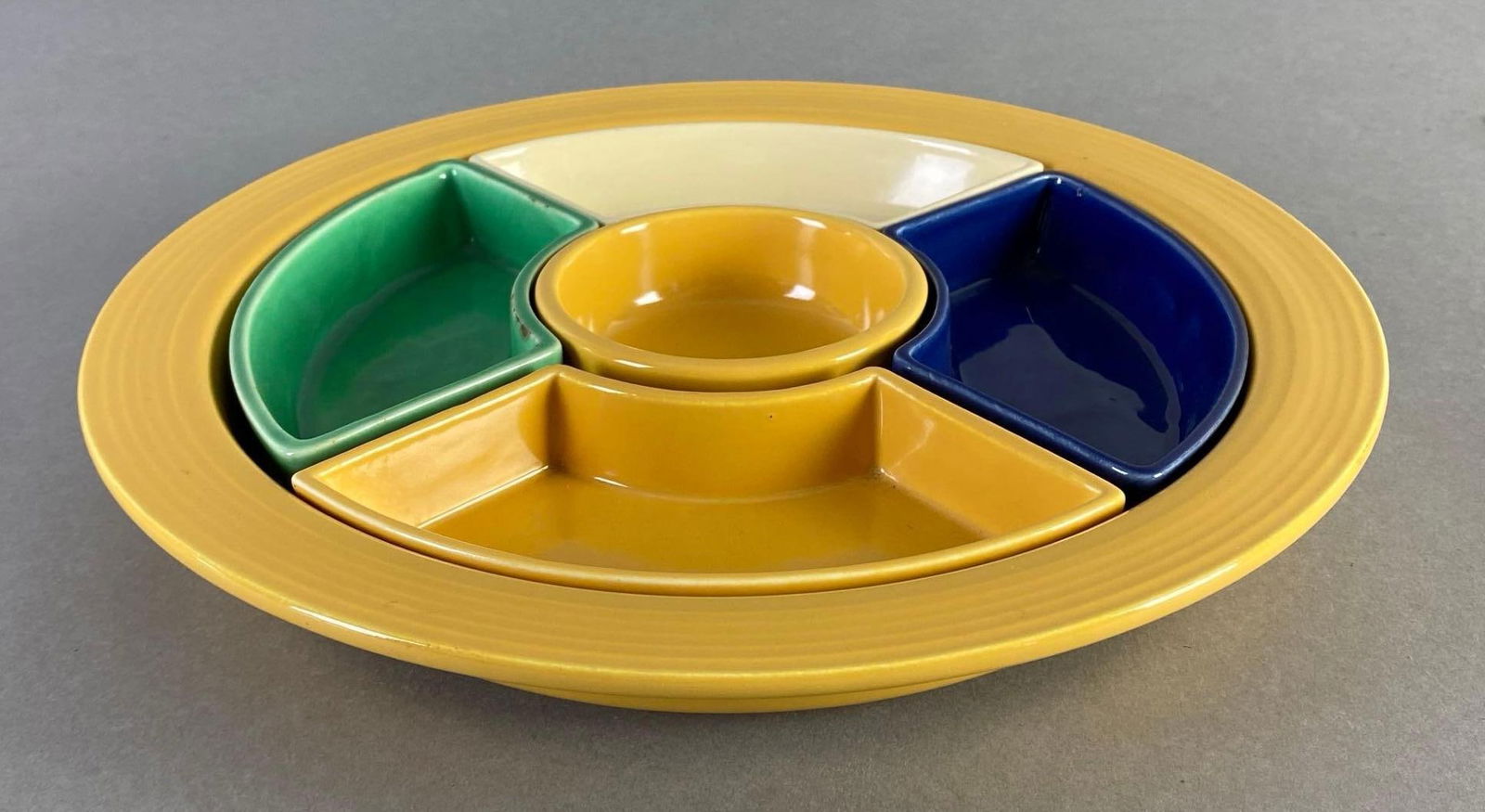 Fiestaware Segmented Relish Tray (1 of 4)