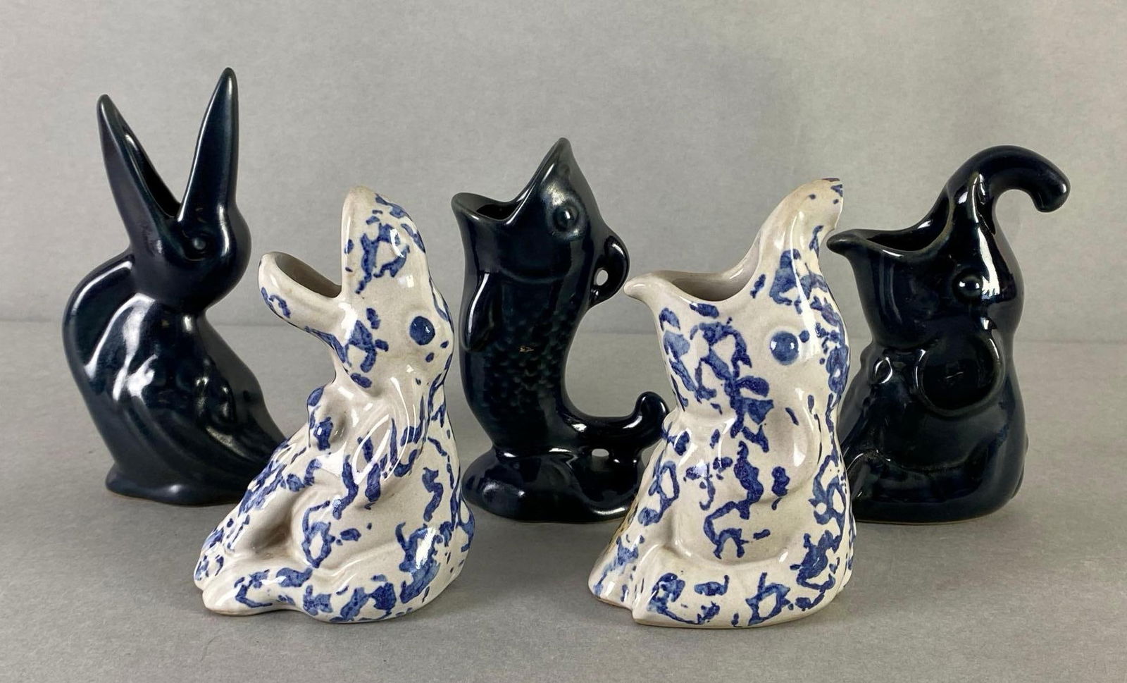 Group of 5 Anderstn Open-Mouth Animal Pottery Toothpick Holders (1 of 5)