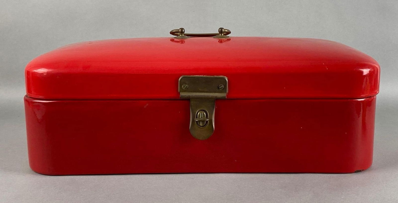 Red Dutch Enameled Bread Box (1 of 7)