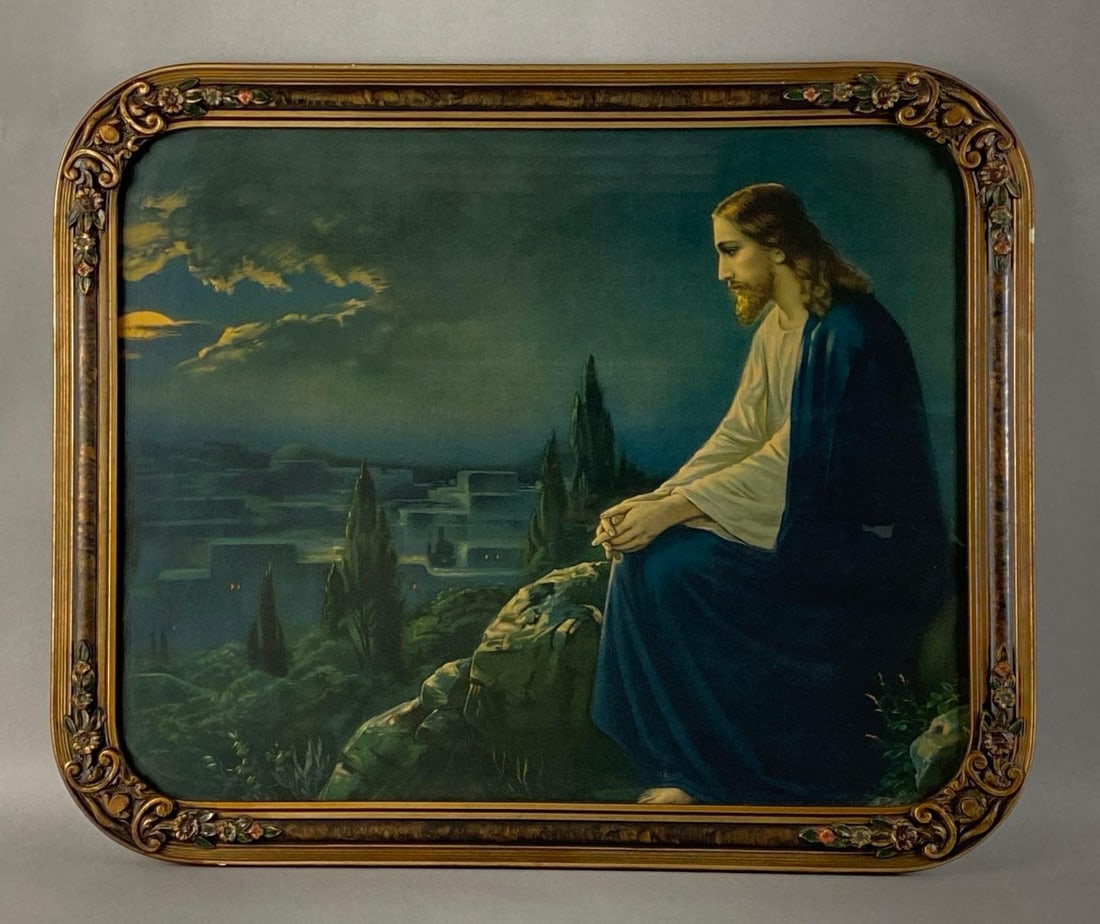 Maxfield Parrish Jesus Christ on Mount of Olives Lithograph (1 of 2)