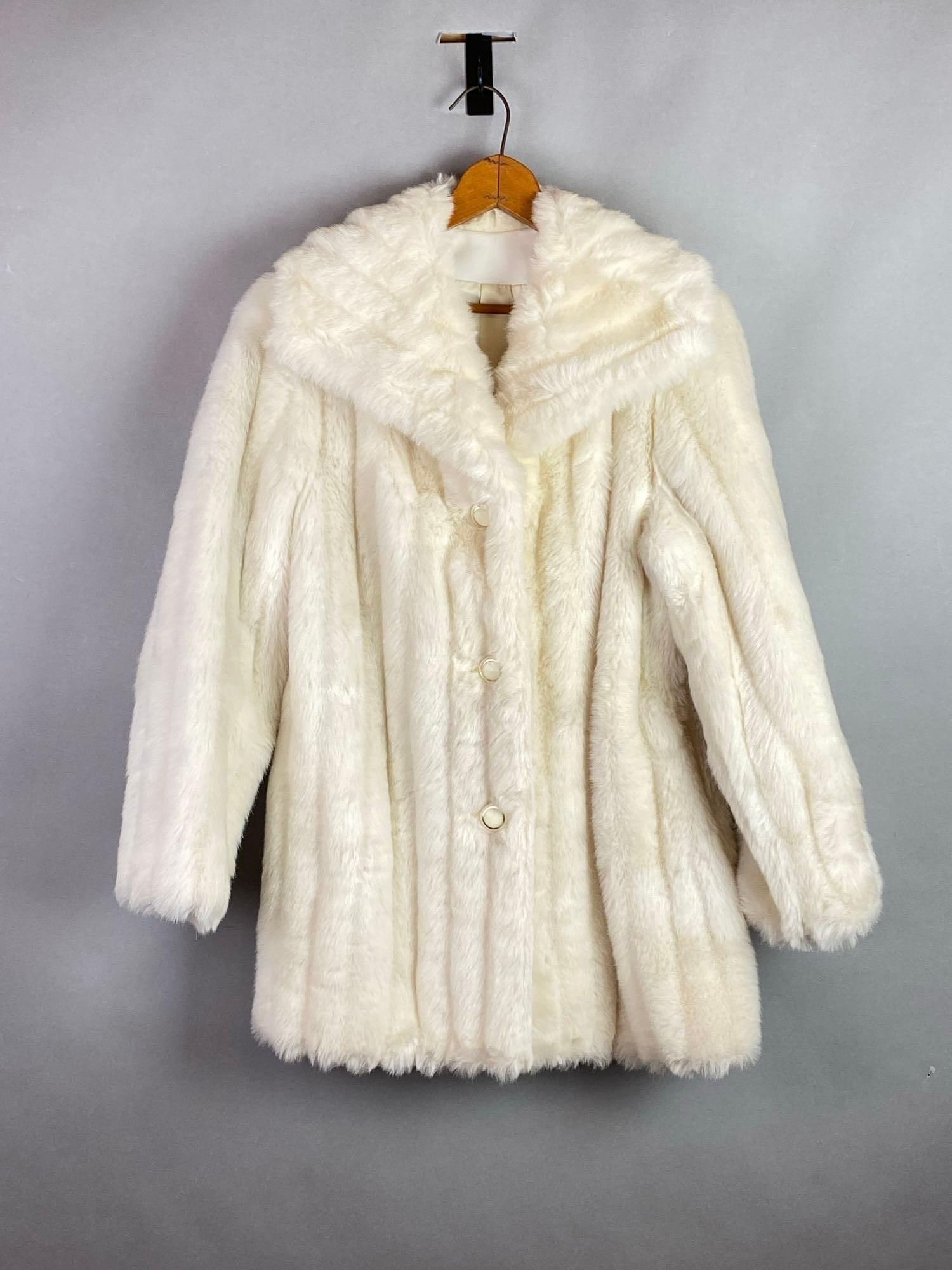 Womens White Mink Fur Coat (1 of 5)