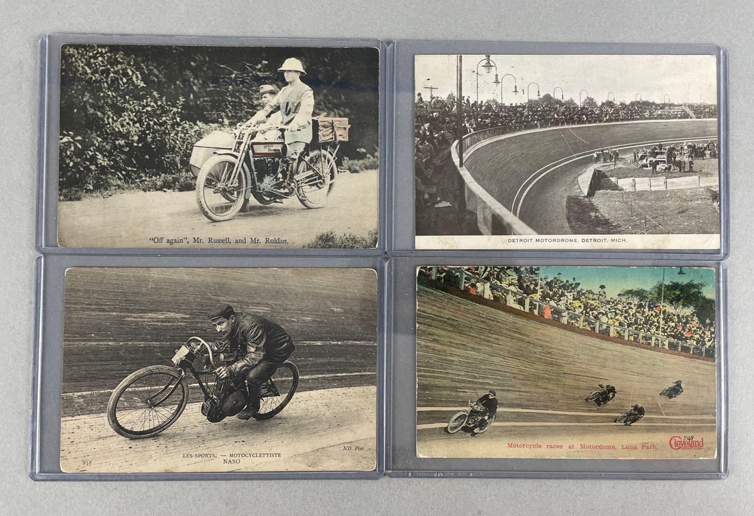 Postcards - 9 Pre-1915 Motorcycles (1 of 3)