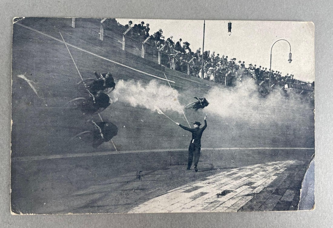 1913 Milwaukee Motordrome Race Advertising Postcard (1 of 2)