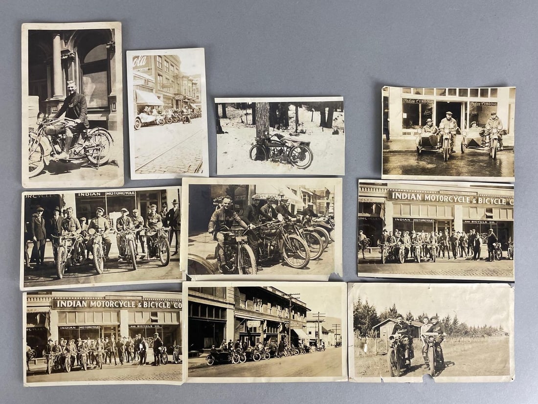 Group of Antique Indian Motorcycle Photos (1 of 3)