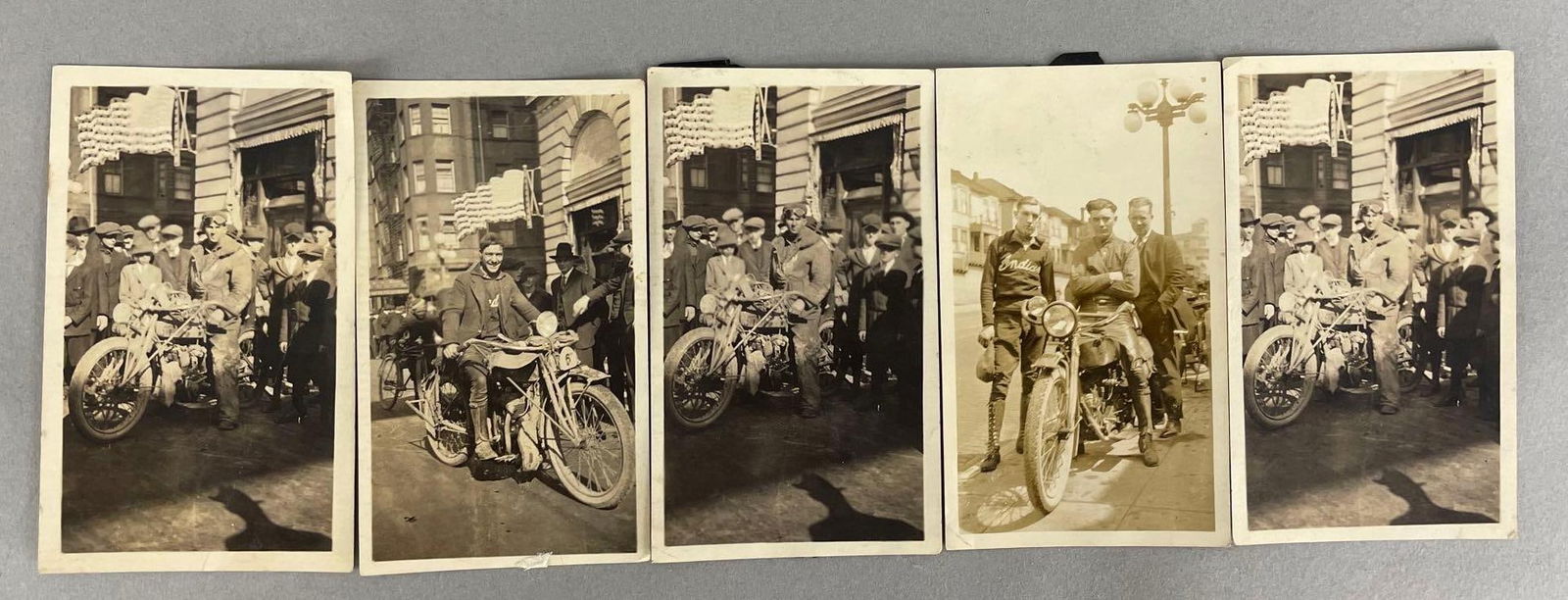 Group of Antique Indian Motorcycle Photos (1 of 2)