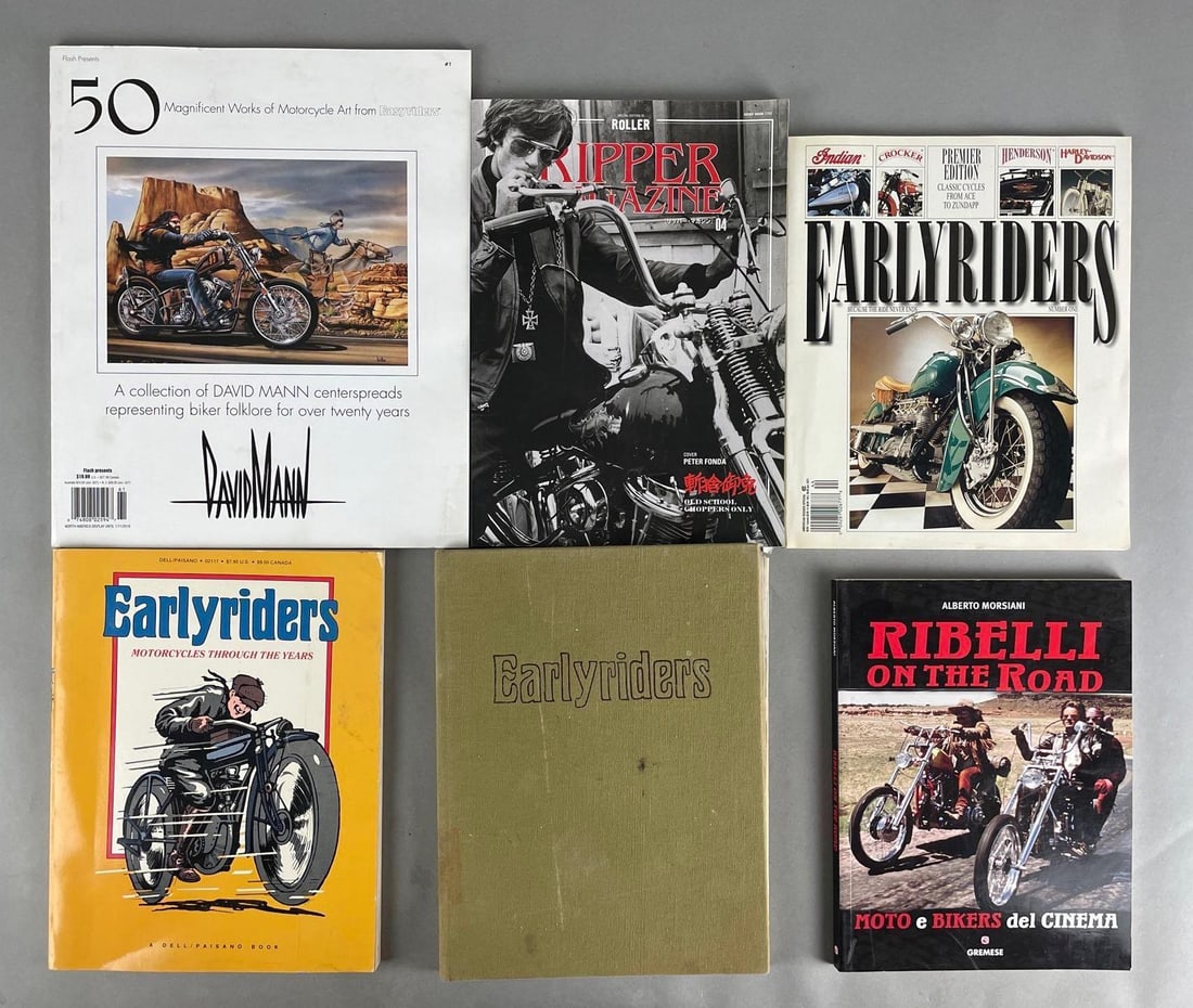Group of Early Riders Motorcycle Books and Magazines (1 of 3)