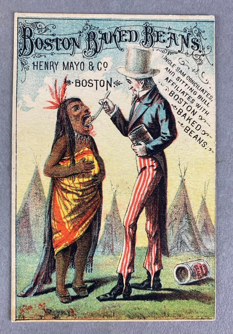 Boston Baked Beans Henry Mayo and Co. Advertising Trade Card (1 of 2)