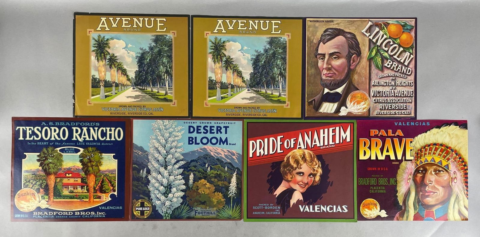 Group of Vintage Fruit Crate Labels (1 of 3)
