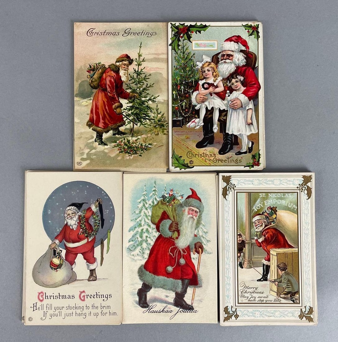 27 Total Postcards - 5 Santa Claus  Christmas Sets (1 of 3)