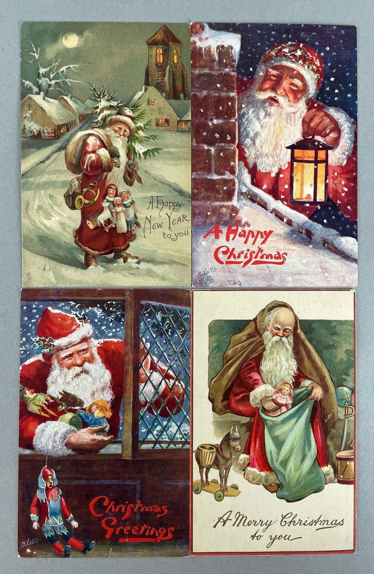 Postcards - 10 Tuck Santa Claus Christmas (1 of 3)