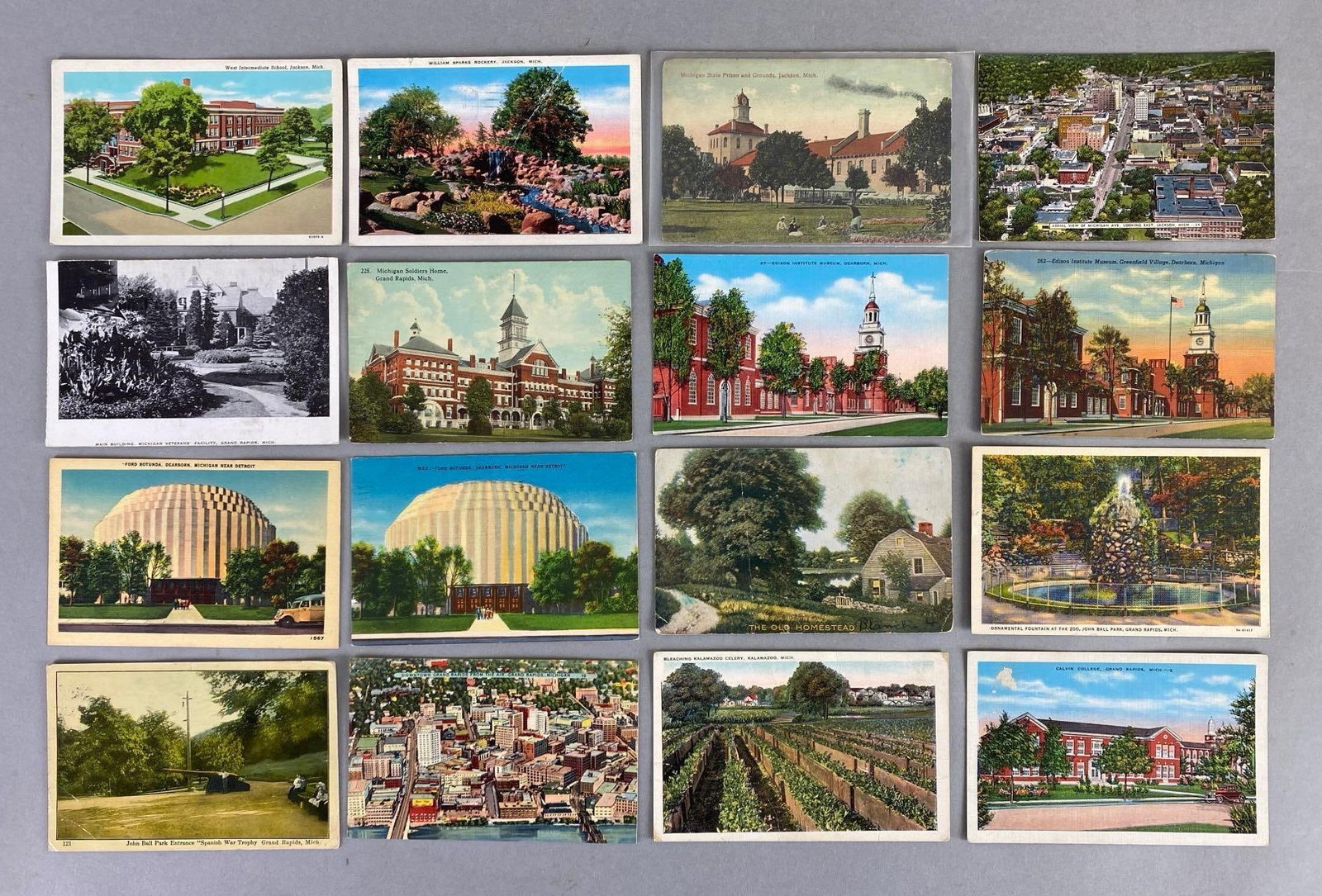 Postcards - 250+ Michigan: Includes architecture, lake, historic landmarks, landscapes, and more.