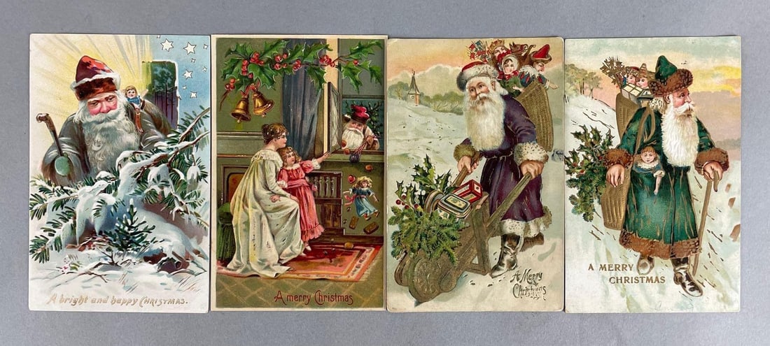 Postcards - 8 Santa Claus Christmas (1 of 3)
