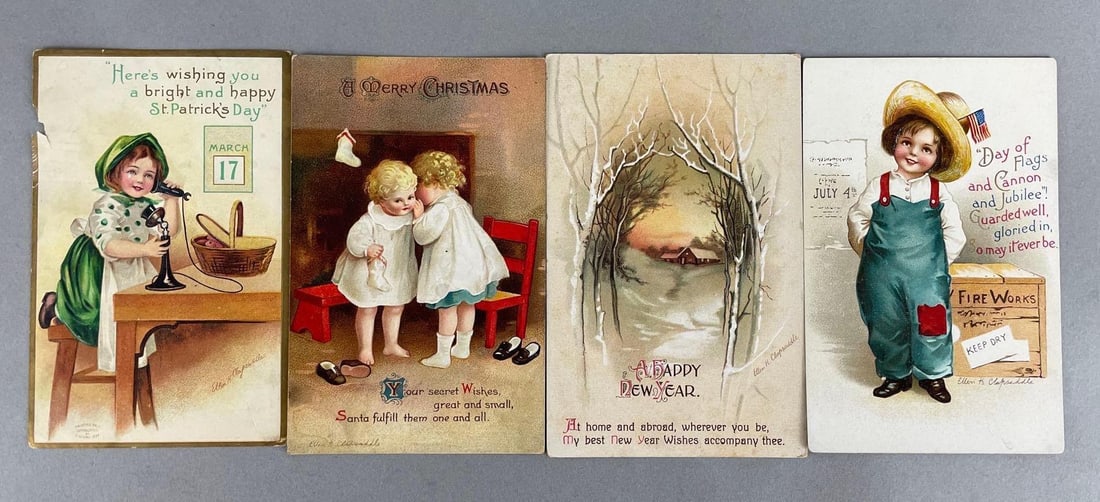 Postcards - 16 Signed Ellen Clapsaddle (1 of 2)