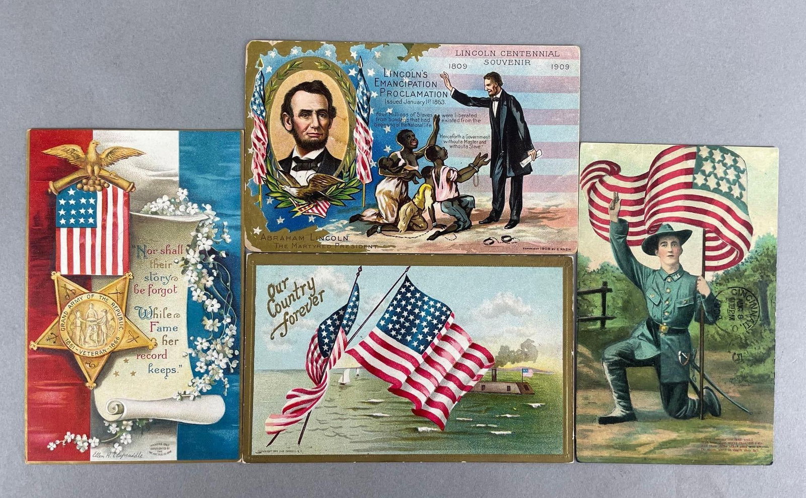 Postcards - 15+ Patriotic: Includes military, GAR, presidential