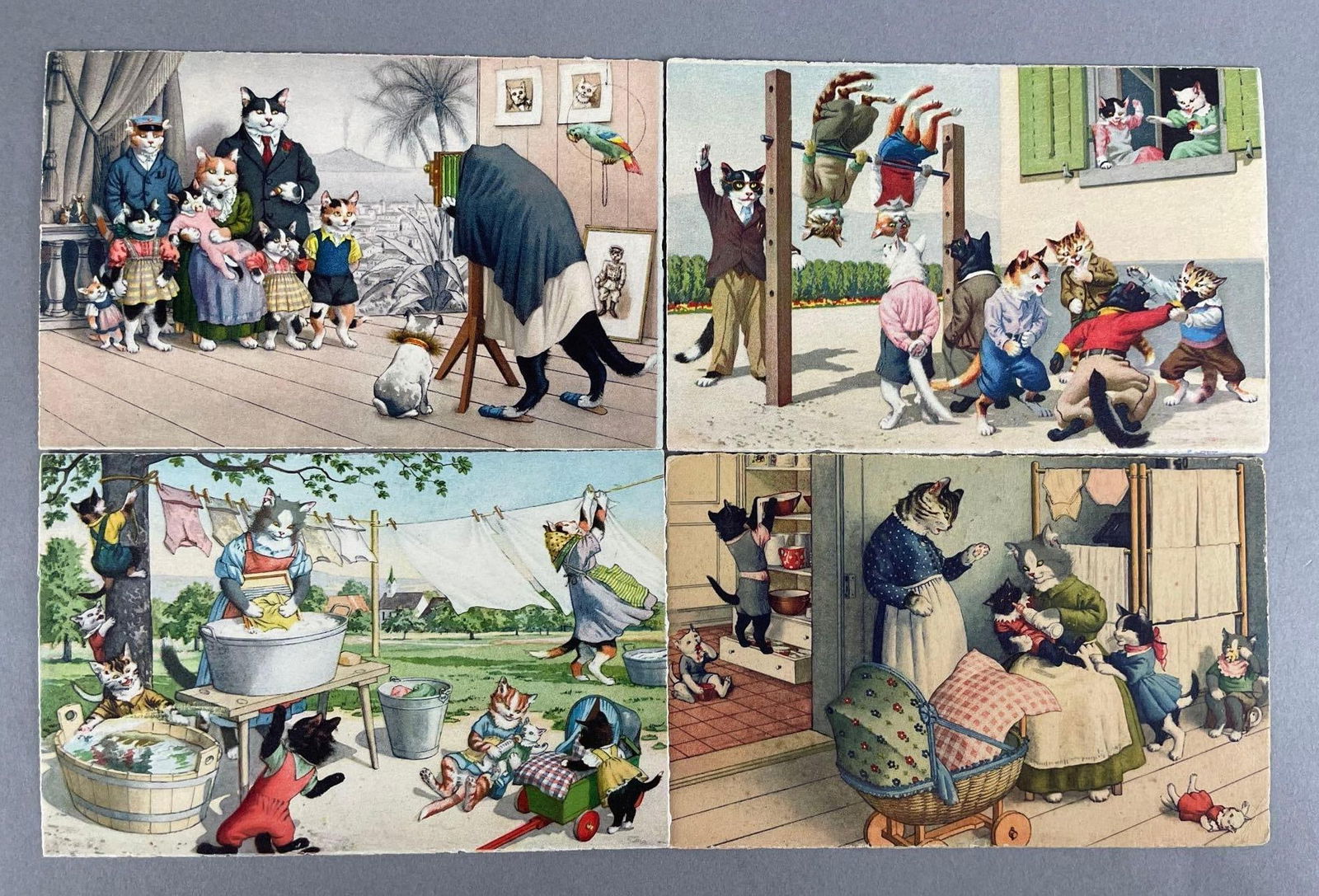 Postcards - 15 Alfred Mainzer Dressed Cats (1 of 2)