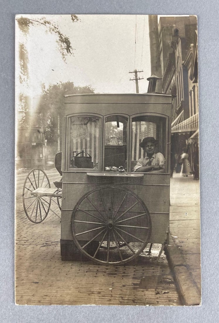 Peanut Cart Real Photo Postcard (1 of 2)
