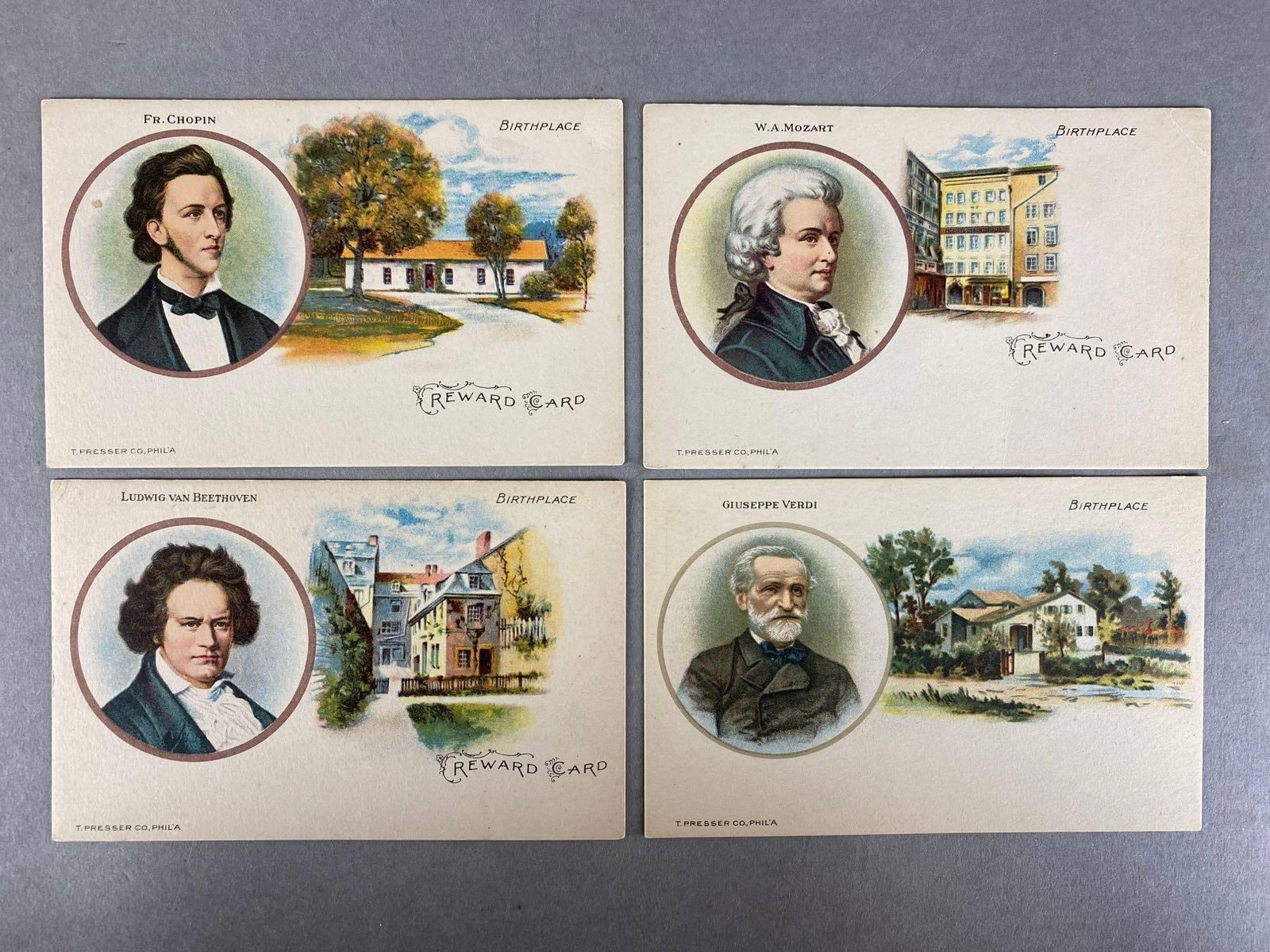 Postcards - 20 Famous Composers: Includes Franz Con Liszt, PJ Tachaikowsky, Ludwig Van Beethoven and more
