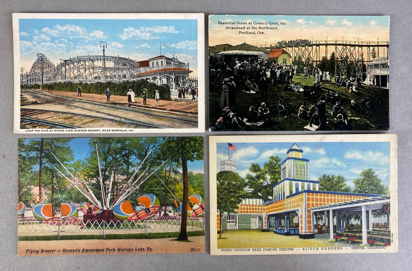 Postcards - 10 Amusement Parks (1 of 3)