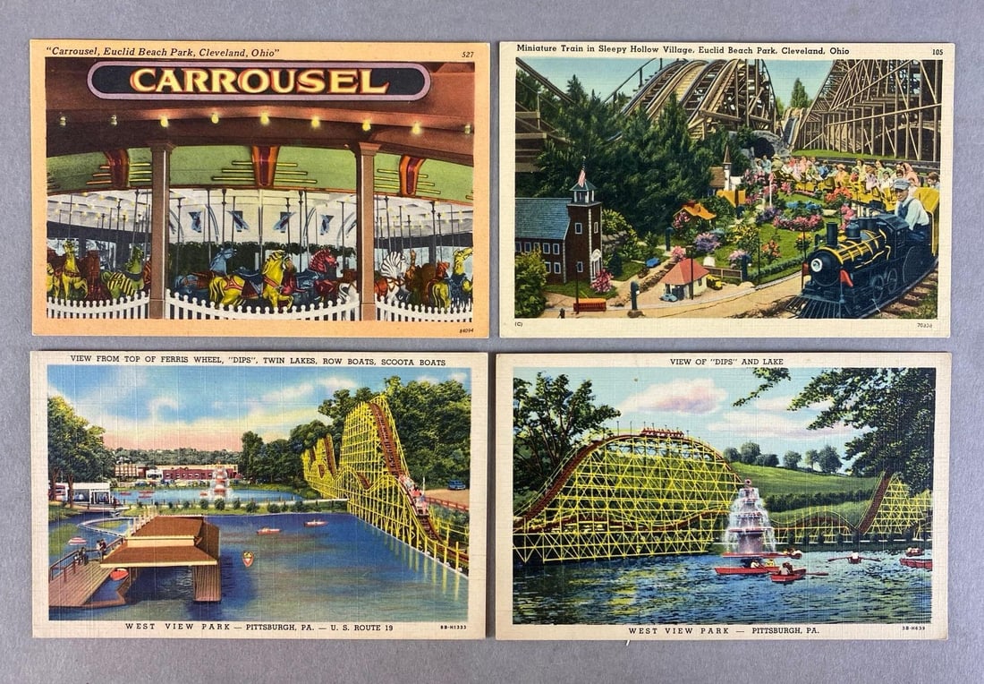 Postcards - 10 Amusement Parks (1 of 3)